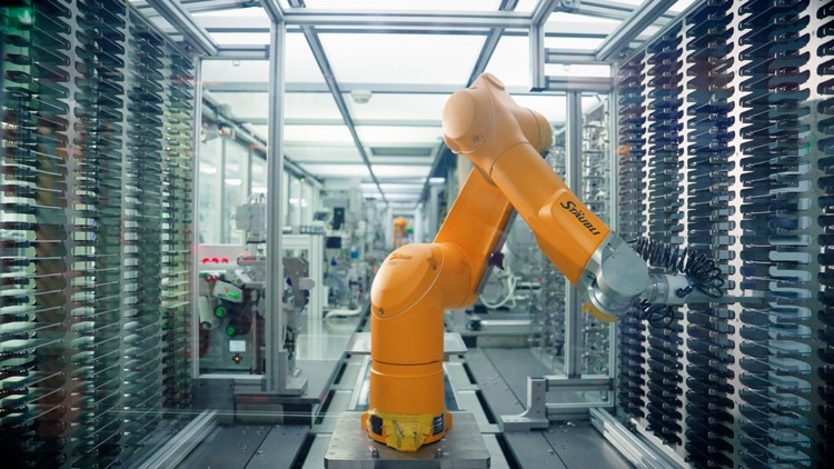 Robotik in einer Produktionsstraße