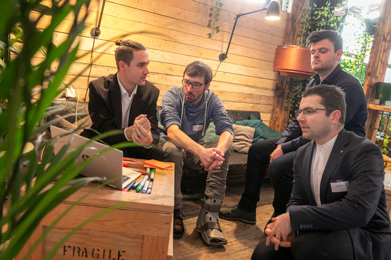 People in conversation