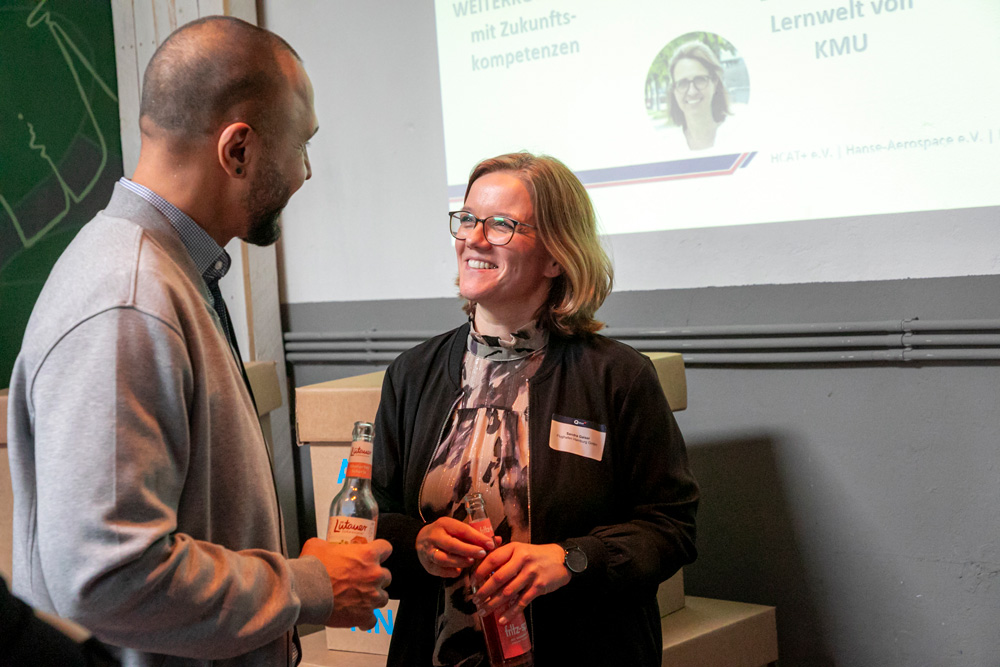 People chatting at a get-together